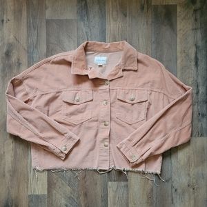 American Eagle Courdory Crop Distressed Jacket Size Small